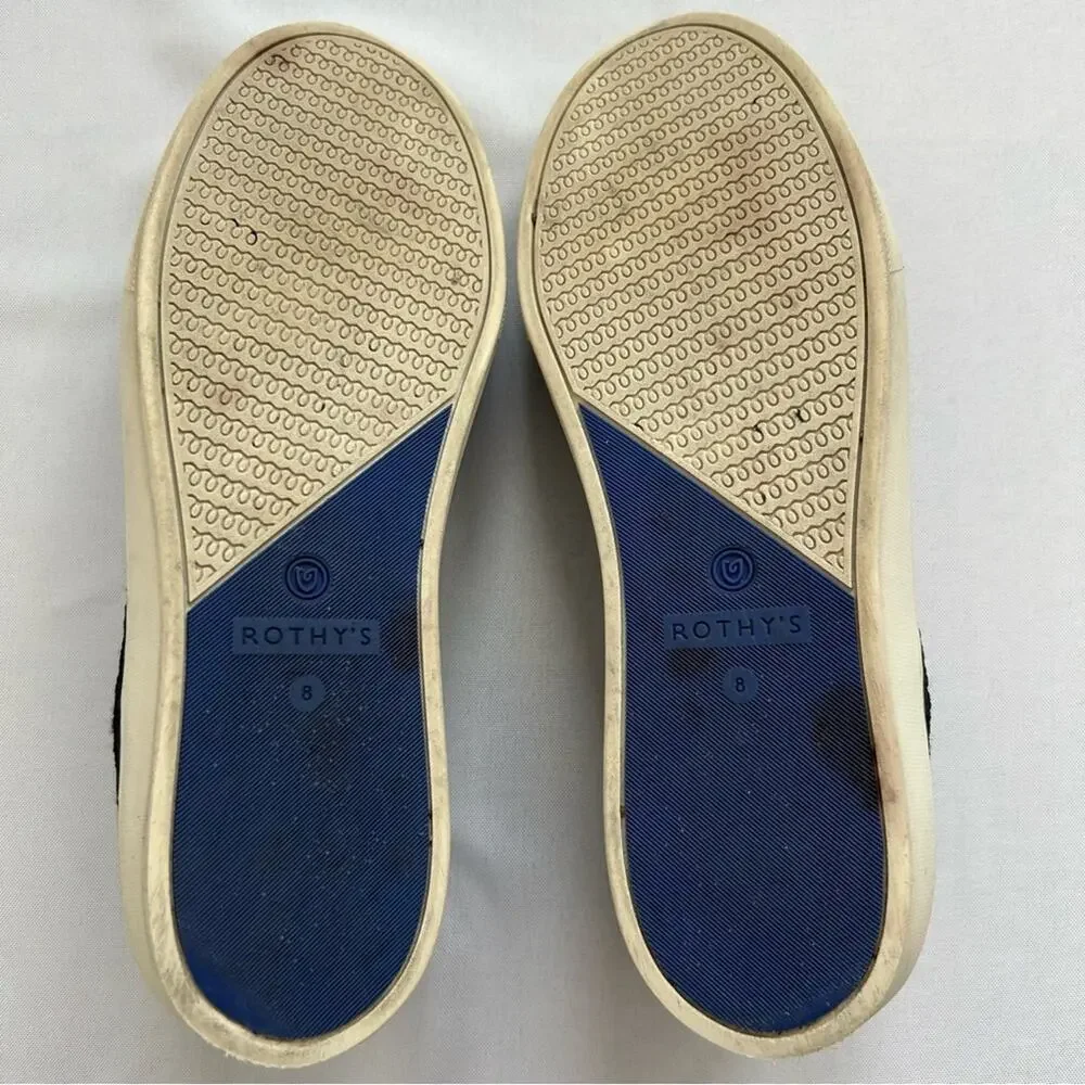 Rothy's The Original Slip On Sneakers Black Size 8